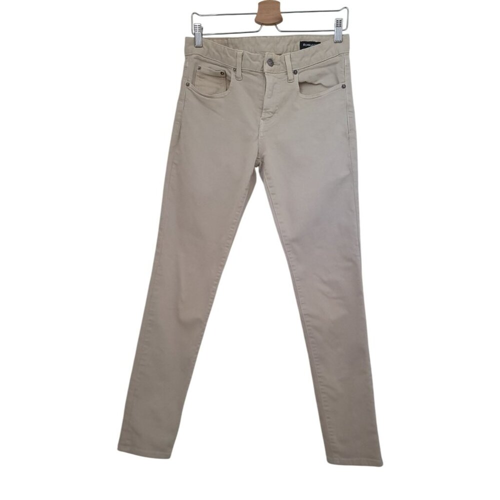 BONOBOS Slim Taper Travel Khaki Beige Cotton Blend Stretch Jeans Men's 30x32